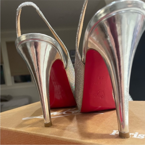 Christian Louboutin N Prive 100 Glitter Specchio Heels Perfect for Wedding - Picture 7 of 12